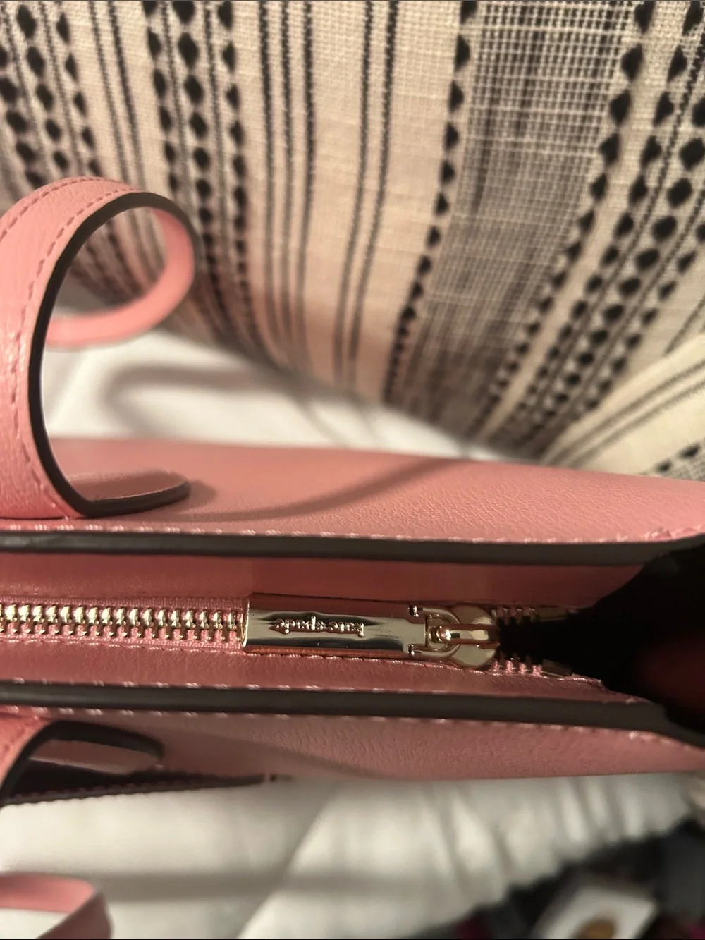 kate spade Pink Leather Tote with Spade Charm NWT